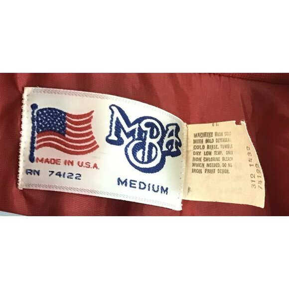 Vtg MBA Dodge Women Size M Red 80s Cafe Racer Motorsports Windbreaker jacket - Picture 4 of 4